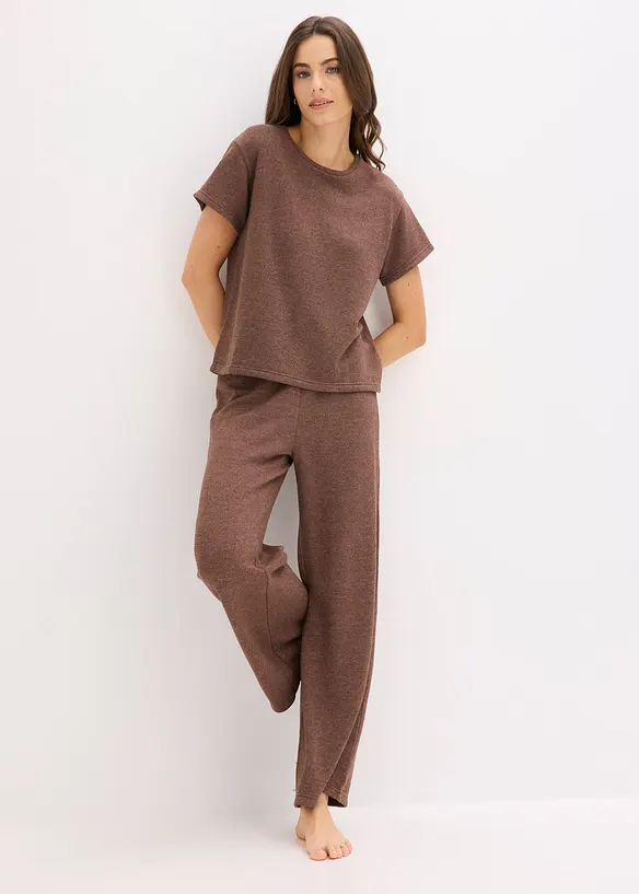 Tuta da casa in tessuto morbido operato, bonprix