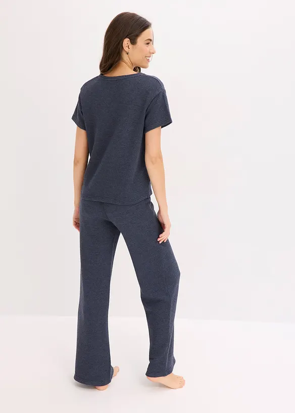 Tuta da casa in tessuto morbido operato, bonprix