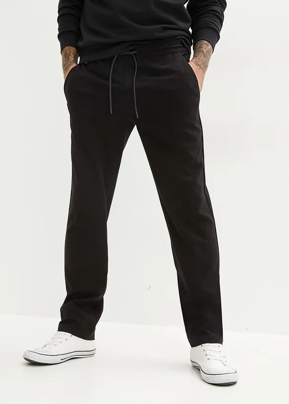 Pantaloni chino elasticizzati con elastico in vita relaxed fit, straight, bonprix