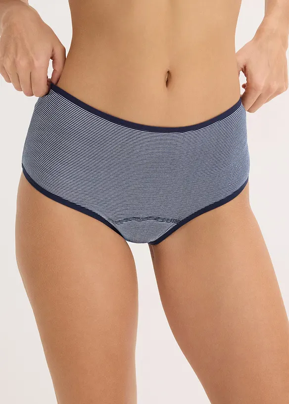 Culotte mestruali a vita alta con media assorbenza (pacco da 3), bonprix