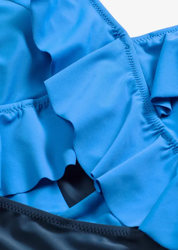 Costume intero con cut-out e volant, bonprix