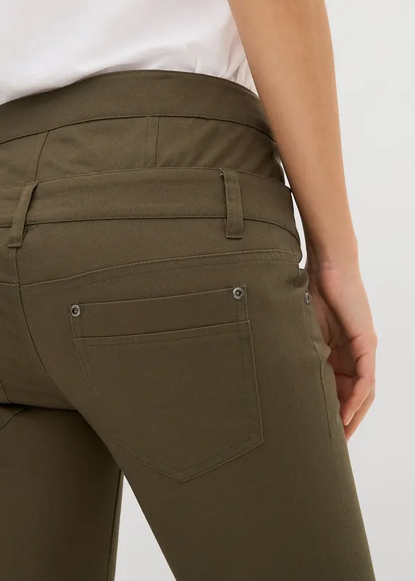 Pantaloni elasticizzati in twill, bonprix