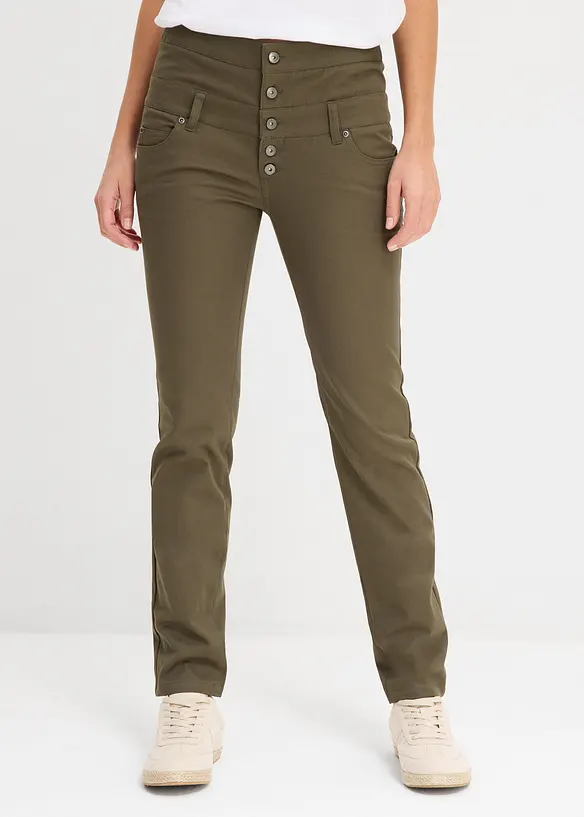 Pantaloni elasticizzati in twill, bonprix