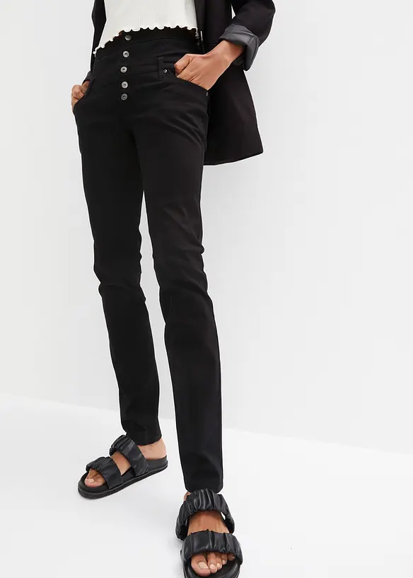 Pantaloni elasticizzati in twill, bonprix