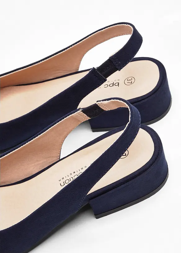 D&eacute;collet&eacute; slingback con tacco basso, bonprix
