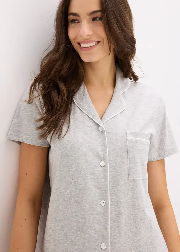 Camicia da notte corta in puro cotone biologico, bonprix