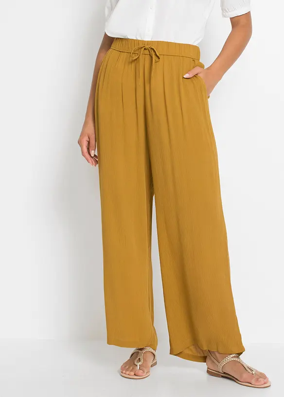 Pantaloni larghi in viscosa fluente, bonprix