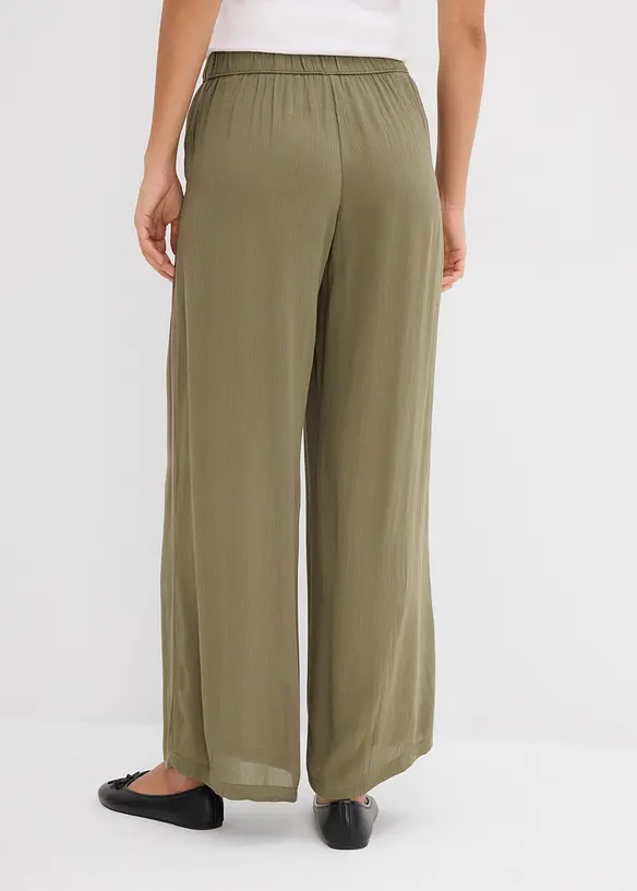 Pantaloni larghi in viscosa fluente, bonprix