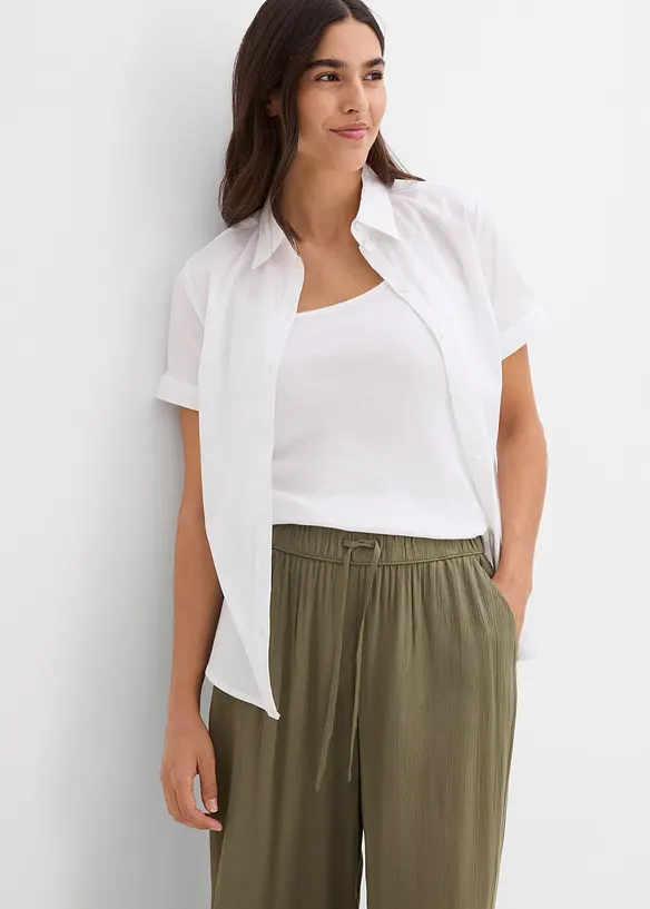 Pantaloni larghi in viscosa fluente, bonprix