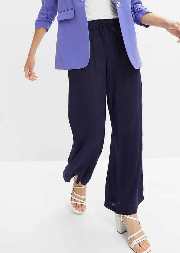 Pantaloni larghi in viscosa fluente, bonprix