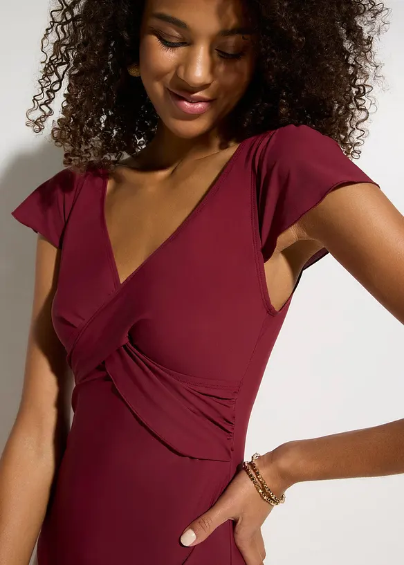 Costume intero con dettaglio incrociato ed effetto modellante leggero, bonprix