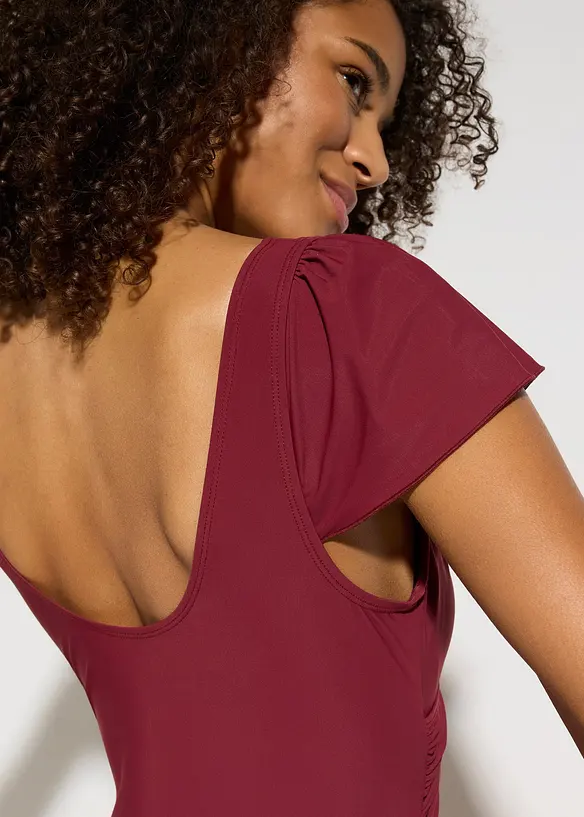 Costume intero con dettaglio incrociato ed effetto modellante leggero, bonprix