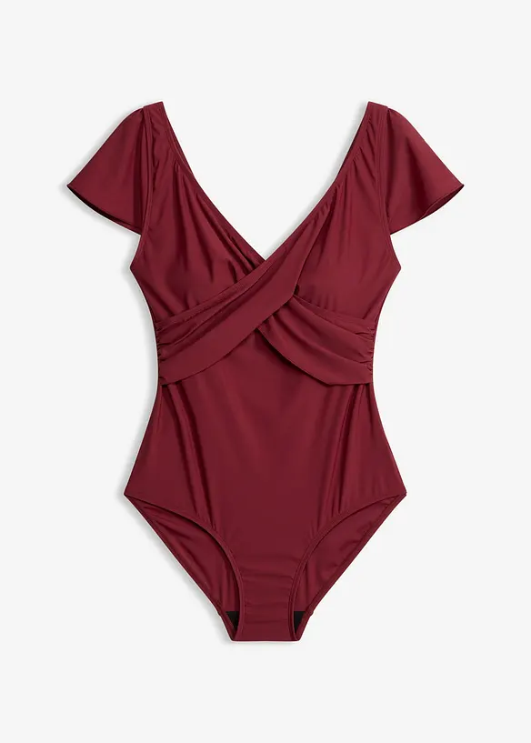 Costume intero con dettaglio incrociato ed effetto modellante leggero, bonprix