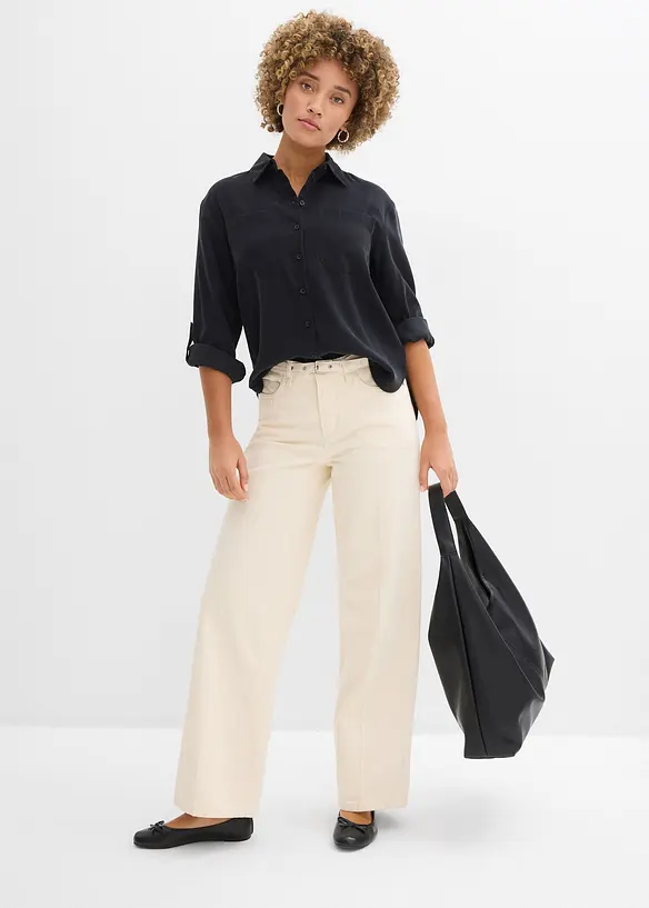 Camicetta in misto viscosa fluente, bonprix