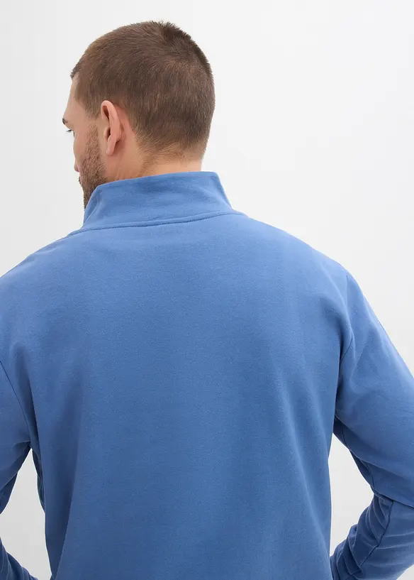 Felpa in puro cotone biologico con zip, bonprix