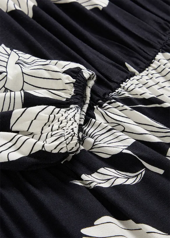 Abito con spalle scoperte in misto viscosa morbido, bonprix