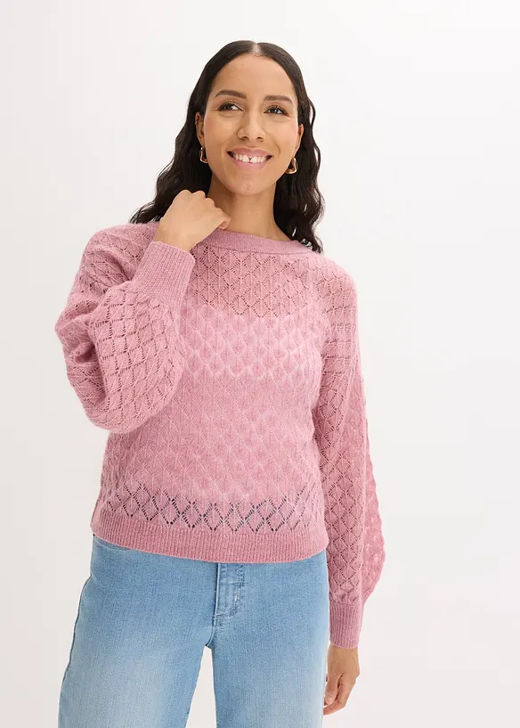 Maglione traforato, bonprix
