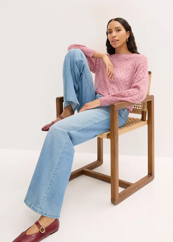 Maglione traforato, bonprix