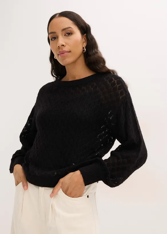 Maglione traforato, bonprix