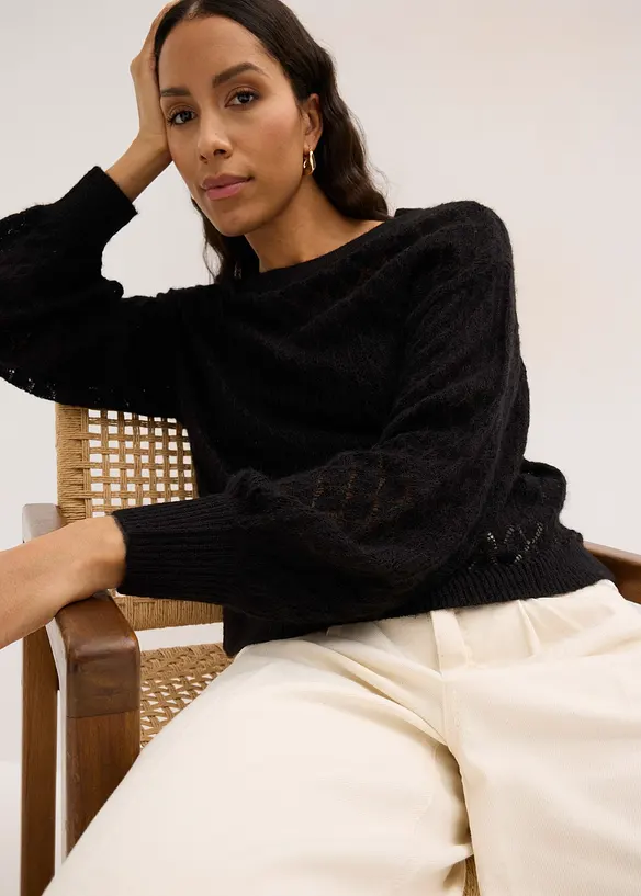 Maglione traforato, bonprix