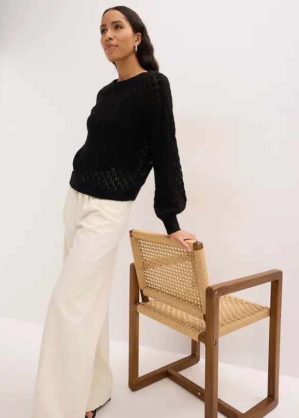 Maglione traforato, bonprix