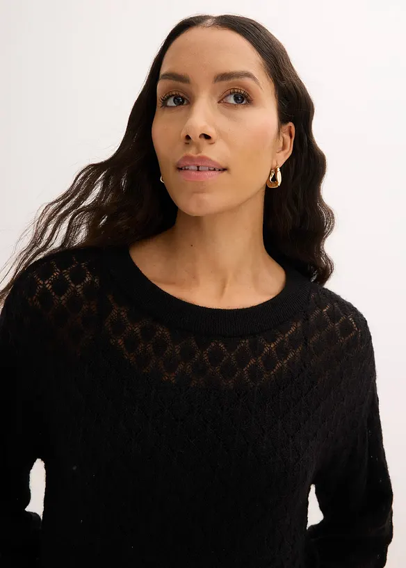 Maglione traforato, bonprix