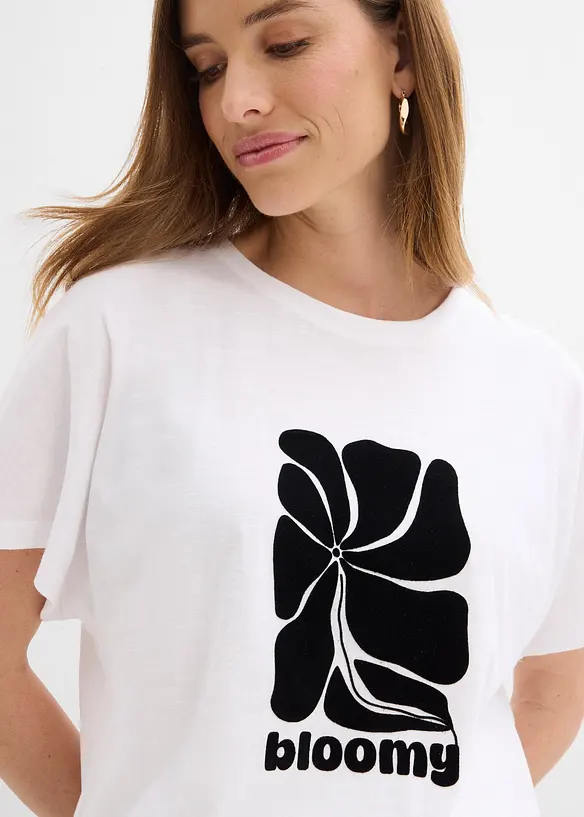 Maglia con arricciatura smock al fondo, bonprix