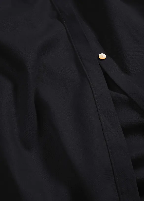 Abito con tasche in misto lino e viscosa, bonprix
