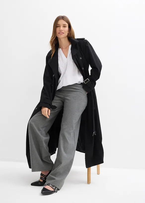 Camicetta a maniche corte in crinkle operato, bonprix