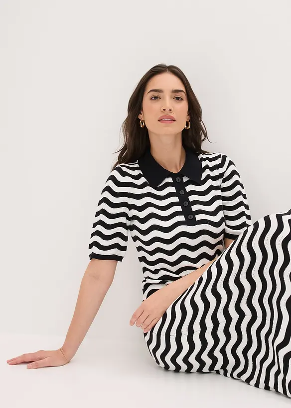 Abito in maglia di puro cotone, bonprix