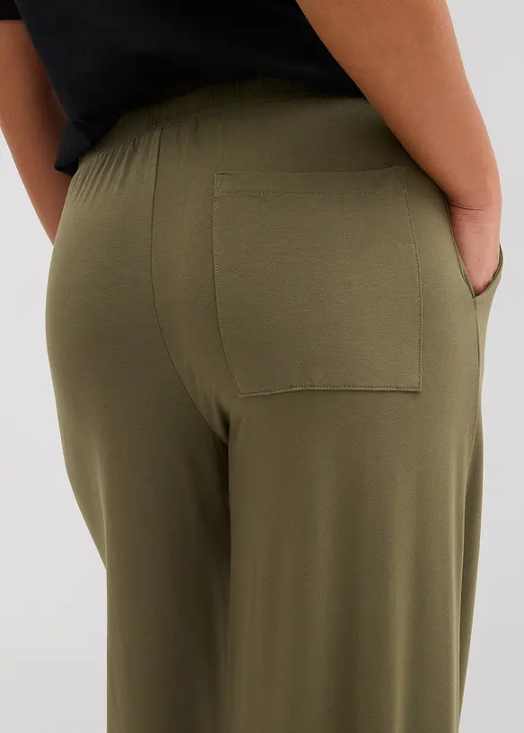 Pantaloni in jersey di misto viscosa fluente, bonprix