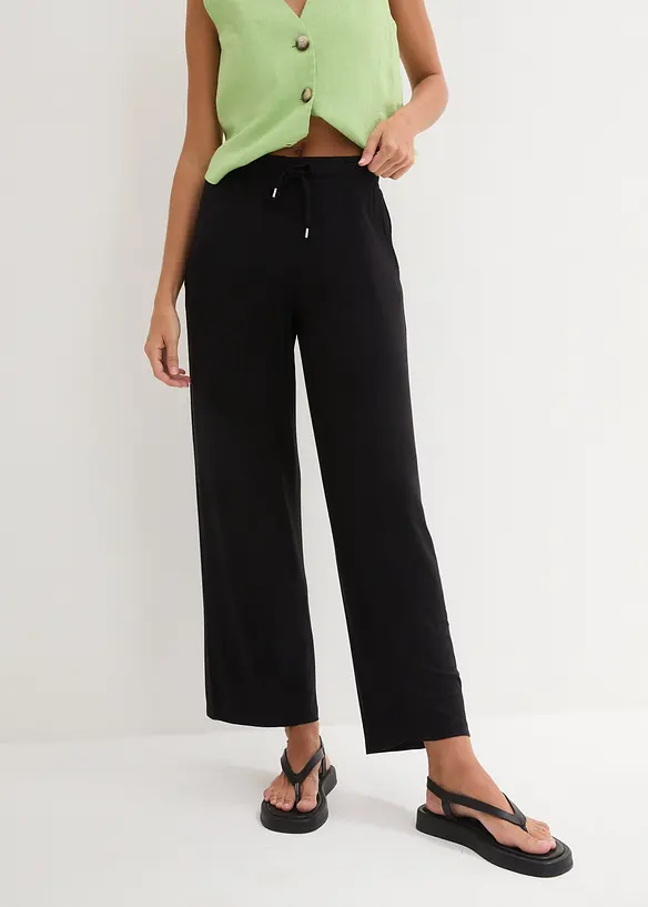 Pantaloni in jersey di misto viscosa fluente, bonprix