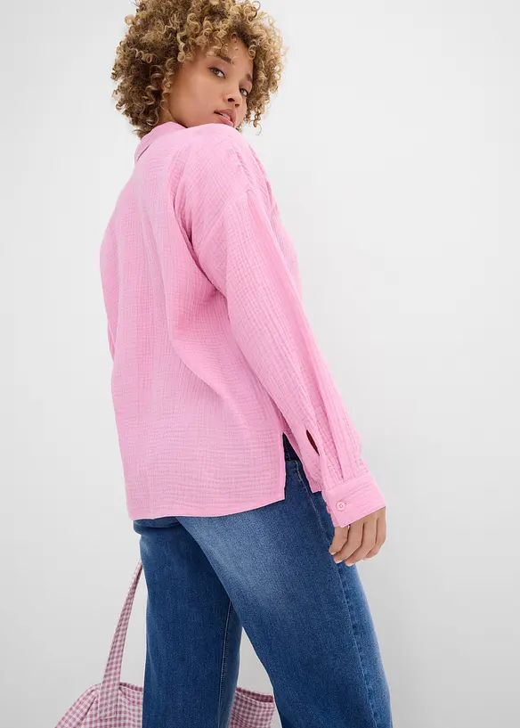 Camicia in mussola effetto used, bonprix