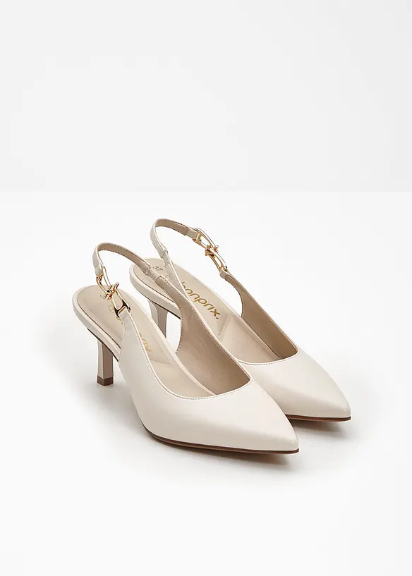 D&eacute;collet&eacute; slingback con tacco sottile, bonprix