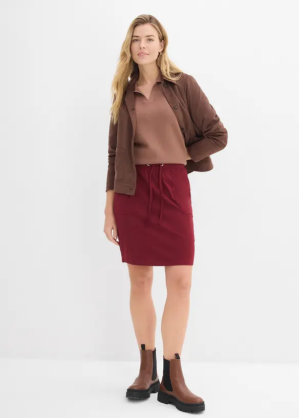 Gonna elasticizzata in cotone biologico, bonprix