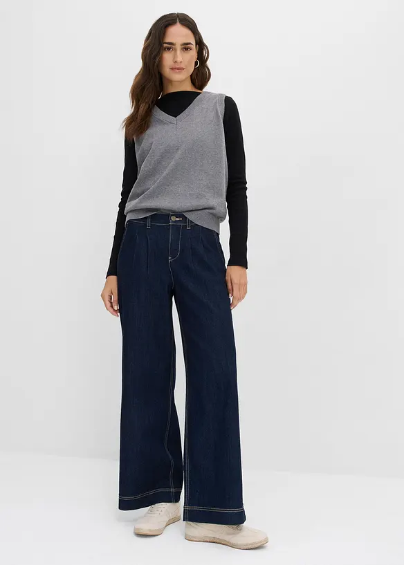 Gilet in maglia di puro cotone biologico, bonprix