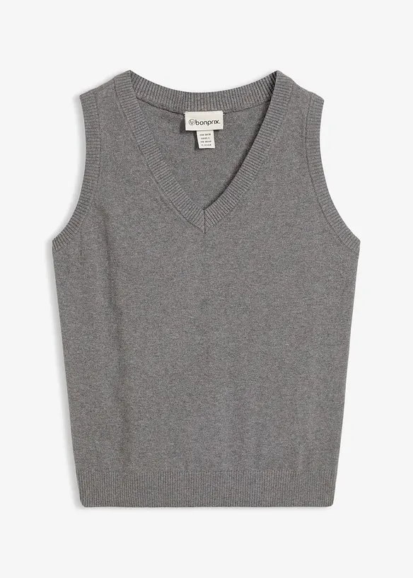 Gilet in maglia di puro cotone biologico, bonprix