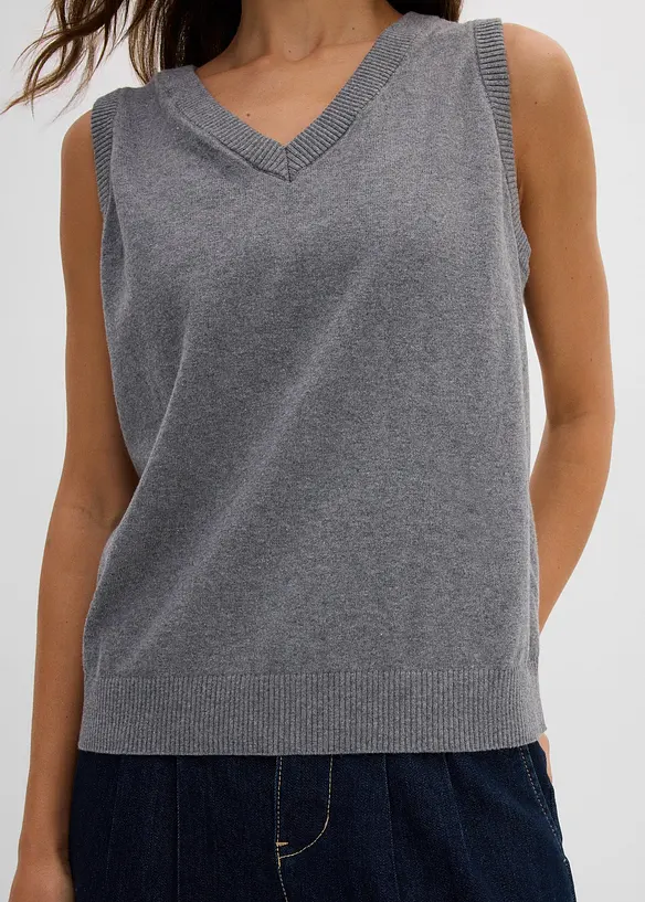 Gilet in maglia di puro cotone biologico, bonprix