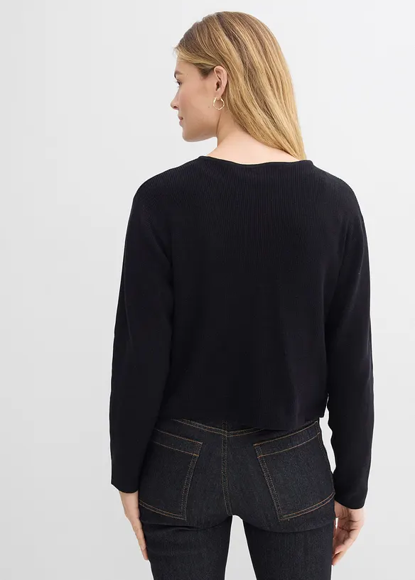 Cardigan corto in puro cotone biologico, bonprix