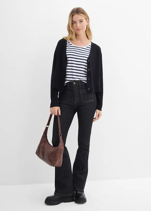 Cardigan corto in puro cotone biologico, bonprix