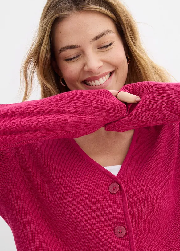 Cardigan corto in puro cotone biologico, bonprix