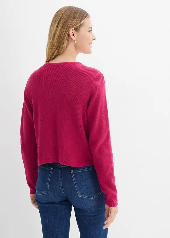 Cardigan corto in puro cotone biologico, bonprix