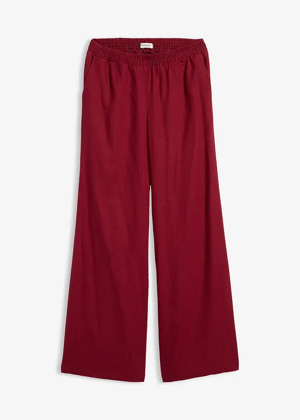 Pantaloni a palazzo in misto lino, bonprix