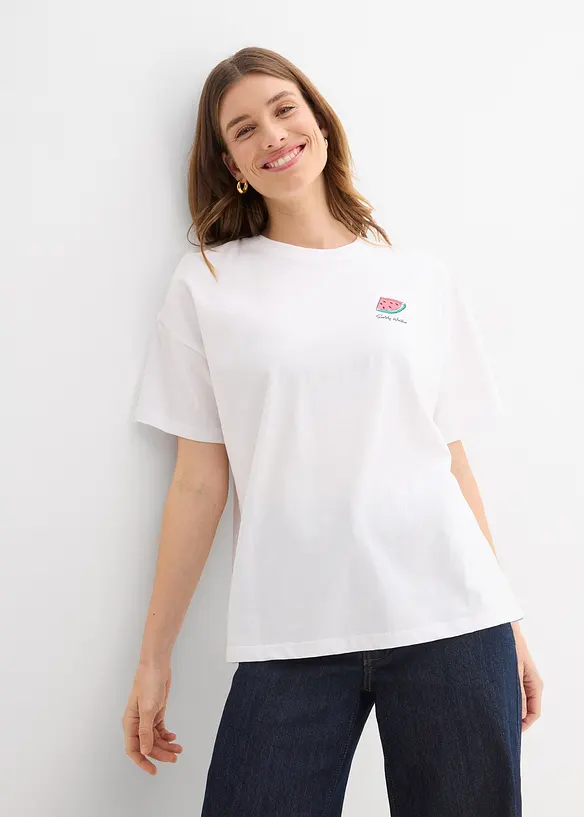 T-shirt oversize in puro cotone biologico, bonprix