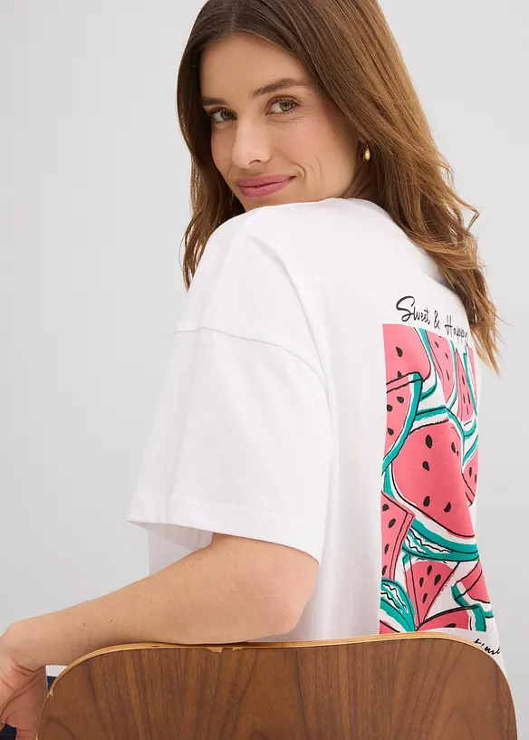 T-shirt oversize in puro cotone biologico, bonprix