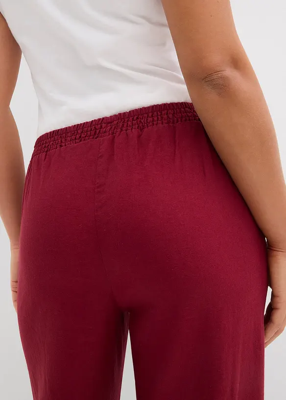 Pantaloni a palazzo in misto lino, bonprix
