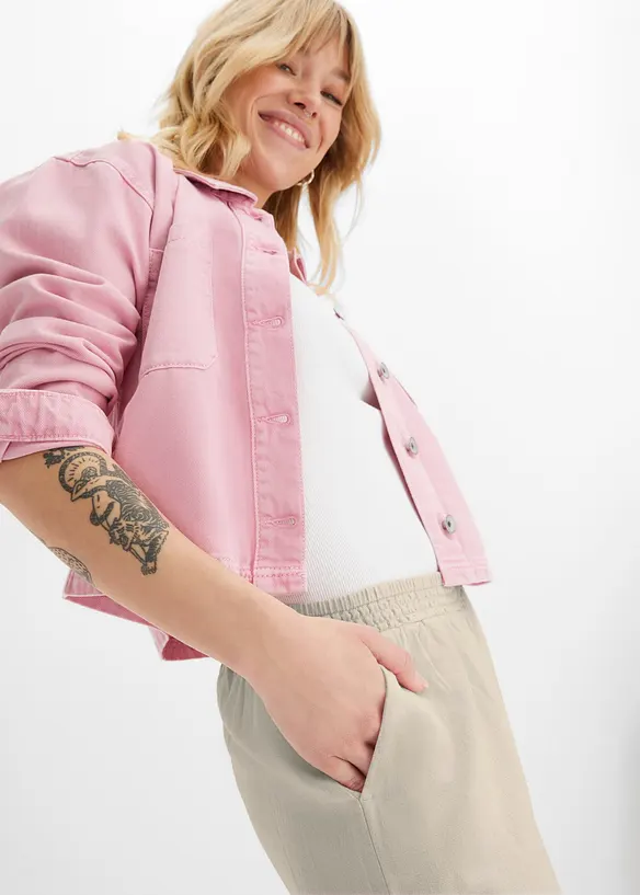Pantaloni a palazzo in misto lino, bonprix