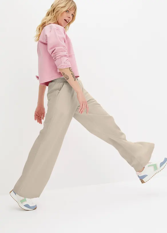 Pantaloni a palazzo in misto lino, bonprix