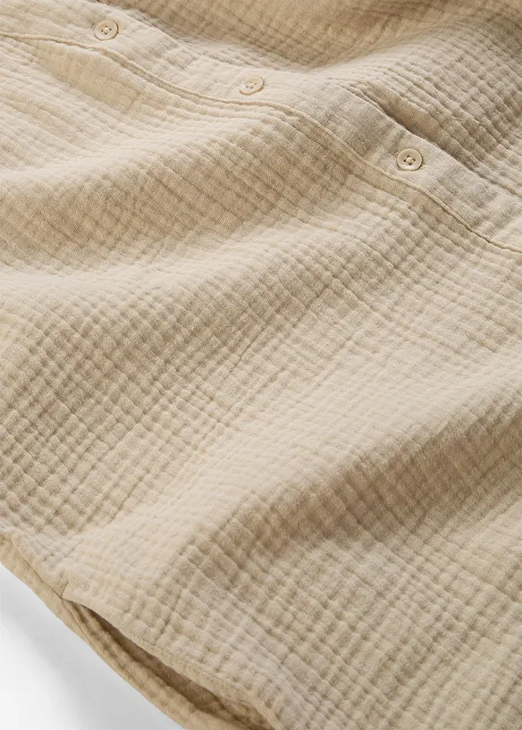 Blusa oversize lunga in soffice mussola, bonprix