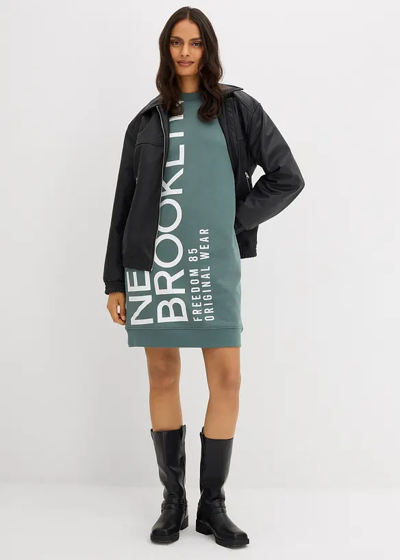 Abito oversize in morbida felpa di misto cotone, bonprix